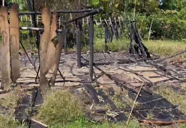 Imagem que denunciou desaparecimento de comunidade yanomami Aracaça | Reprodução Twitter/Júnior Hekurari Yanomami