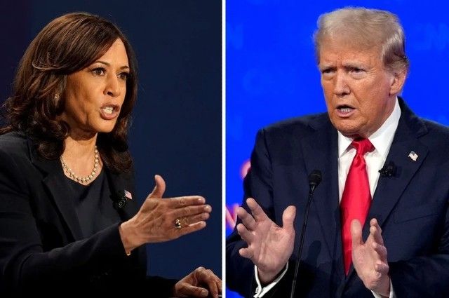 Kamala e Trump se manifestam sobre guerra no Oriente Médio | AP Photo