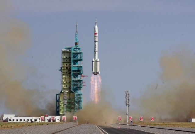 Lançamento da Shenzhou-20 na China | 24/4/2025/China Daily via Reuters
