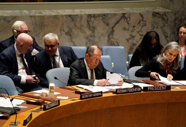 Lavrov em reunião do Conselho de Segurança da ONU
