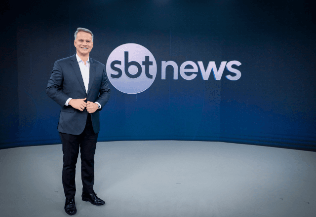 Leandro Magalhães apresenta o "News Noite" | Rogerio Pallatta/SBT