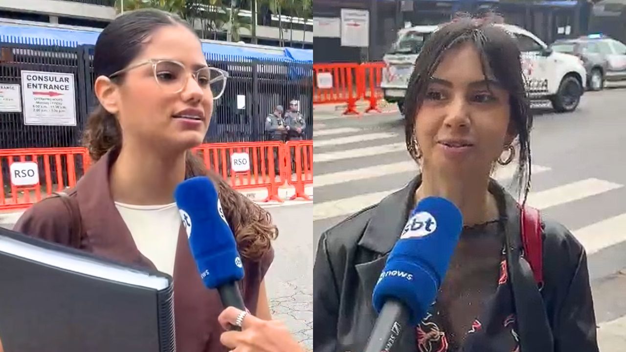 Letícia França e Blandine Firszt, jovens afetadas pela suspensão dos serviços consulares dos EUA. | Reprodução/SBT News
