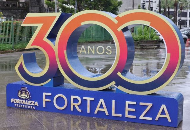 Letreiro celebra 300 anos de Fortaleza | Divulgação/Prefeitura