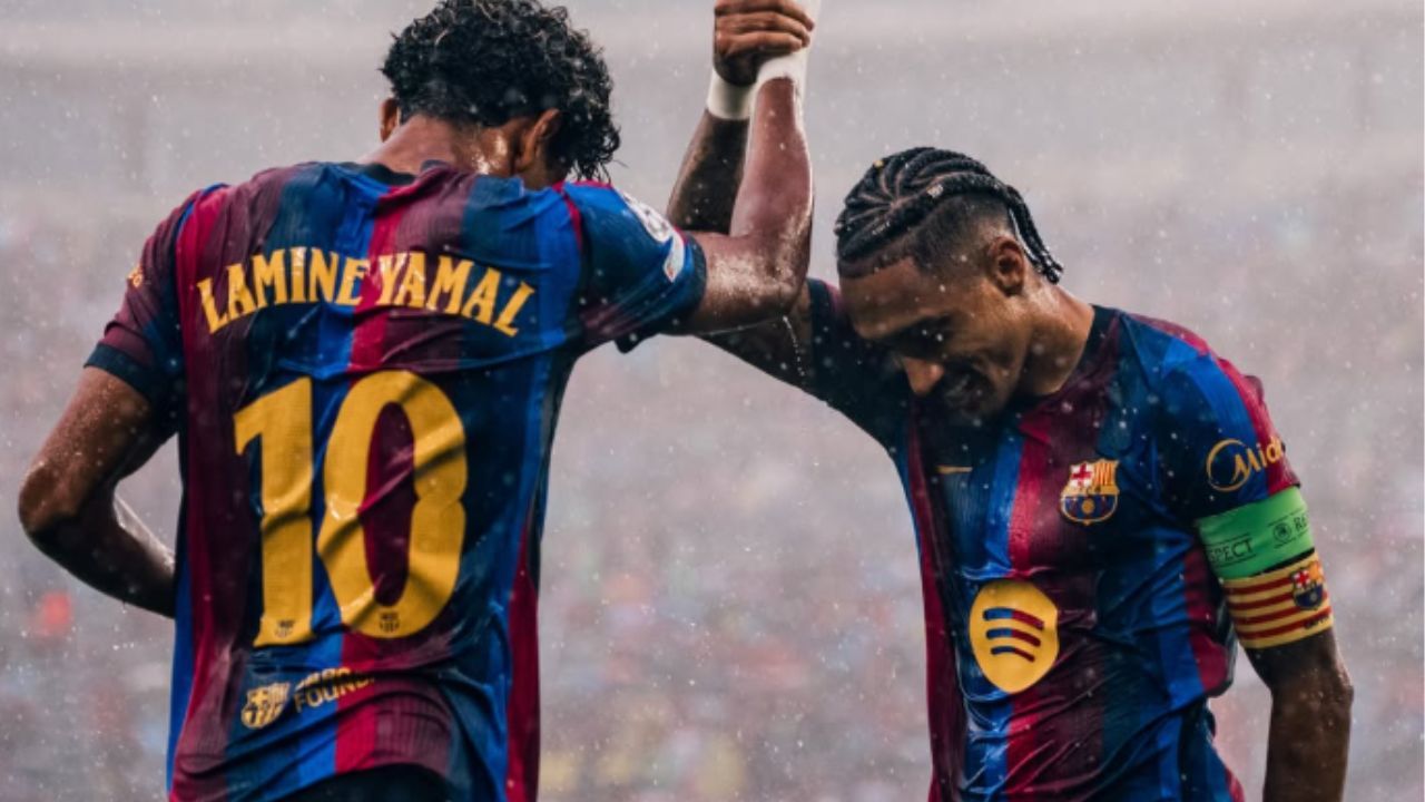 Levante x Barcelona: time comandado por Hansi Flick conta com Yamal e Raphinha para buscar mais uma vitória | Reprodução