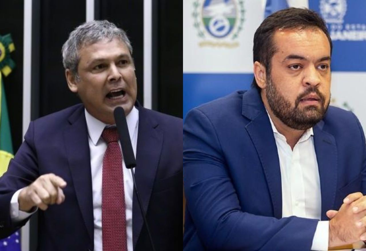 Deputado federal Lindbergh Farias (PT-RJ) e governador do Rio Cláudio Castro - Reprodução