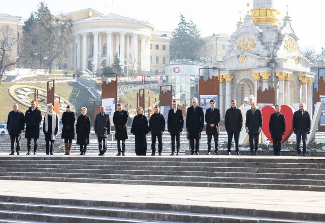 Líderes europeus vão à Ucrânia para marcar três anos de guerra | Reprodução/X