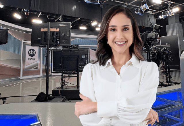 Lívia Zanolini divide bancada com Lucio Sturm no "News Manhã" | Montagem com Rogerio Pallatta/SBT