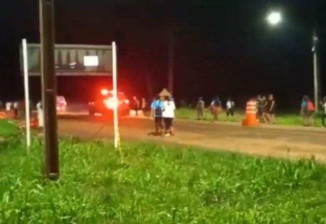 Local depois que fiéis foram atropelados