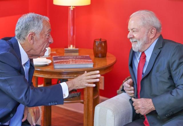 Luiz Inácio Lula da Silva e presidente de portugal Marcelo Rebelo de Sousa