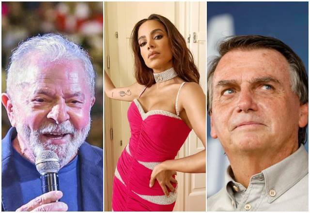Lula, Anitta e Bolsonaro