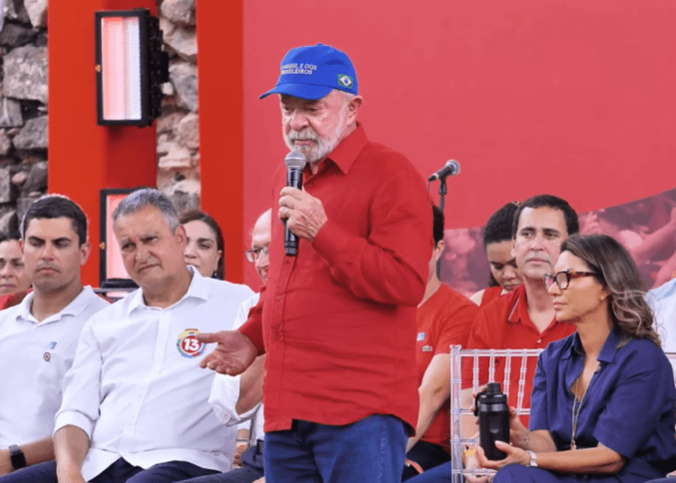 Lula (PT) faz discurso em evento de aniversário de 46 anos do PT, em Salvador | Reprodução/YouTube