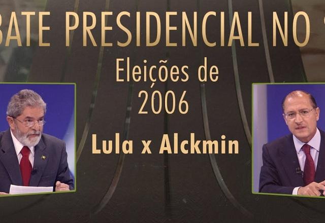 Lula e Alckmin em debate de 2006 (SBT News)