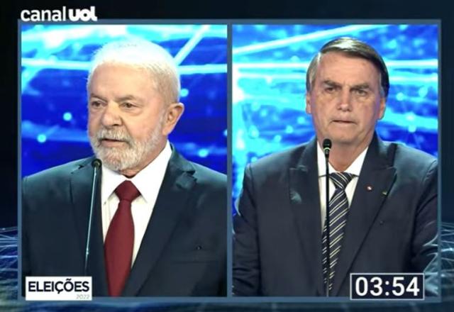 Lula e Bolsonaro em debate