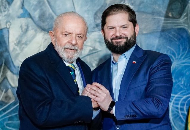 Lula e Boric em encontro no Palácio de La Moneda, no Chile, em 2024 | Divulgação/Ricardo Stuckert/PR