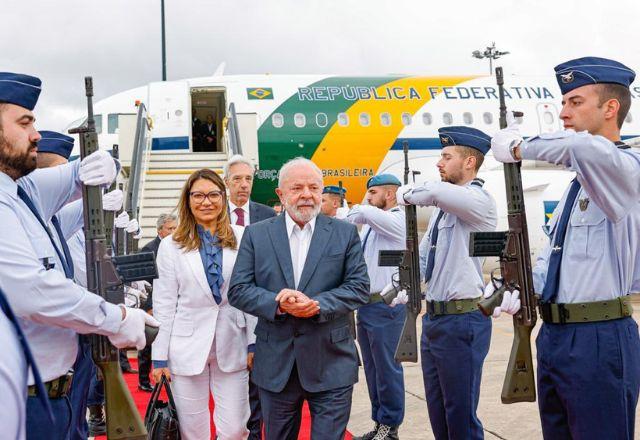 Lula e Janja são recebidos em Portugal