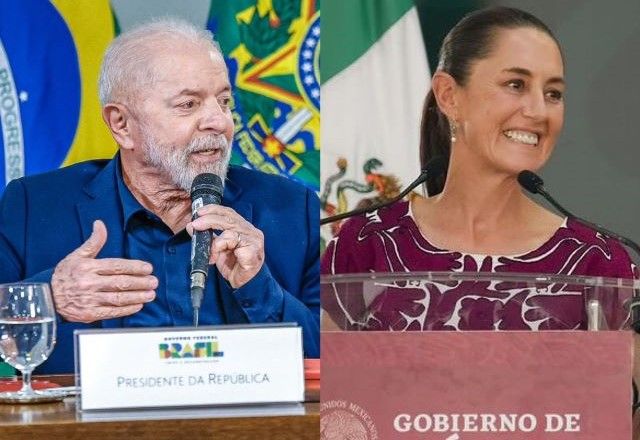 Lula e Sheinbaum: primeira mulher presidente do México | Divulgação/Ricardo Stuckert/PR e Reprodução/Instagram