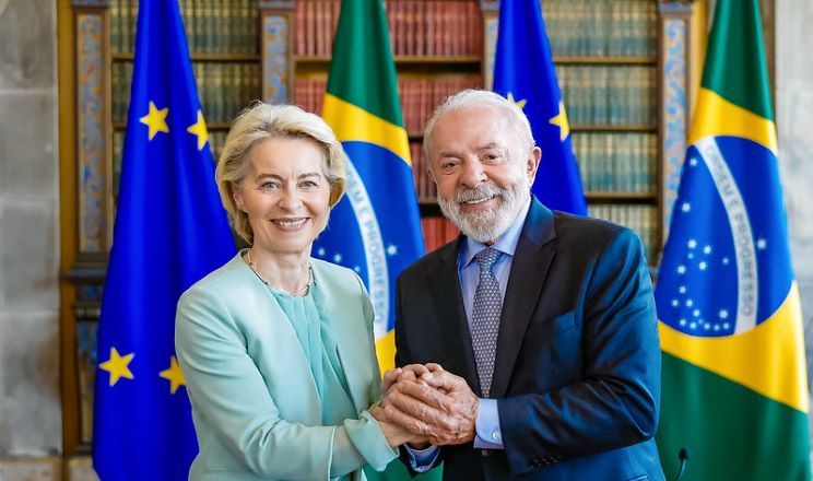 Lula e a presidente da Comissão Europeia, Ursula von der Leyen