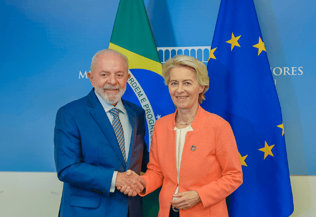 Presidente Lula em encontro com a Presidente da Comissão Europeia, Ursula von der Leyen | Foto: reprodução/Ricardo Stuckert 