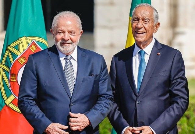 Lula e o presidente de Portugal, Marcelo Rebelo de Sousa, em visita do brasileiro ao país europeu em 2023 | Divulgação/Ricardo Stuckert/PR