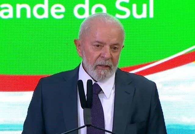 Lula em anúncio de medidas ao RS | Reprodução/YouTube