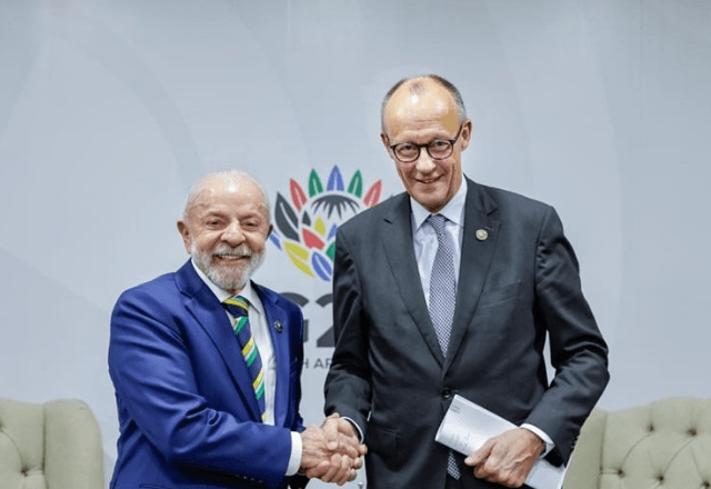 Presidente Lula ao lado de chanceler alemão em reunião do G20 | Reprodução/Ricardo Stuckert