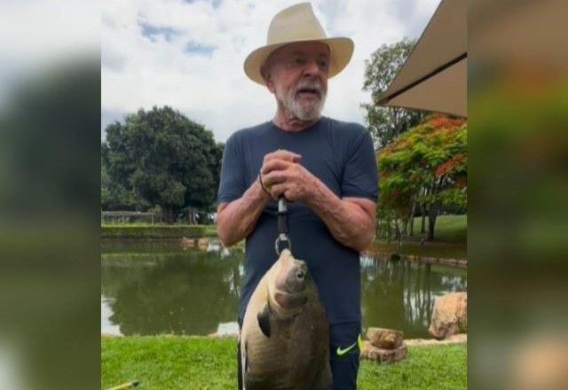 Lula pescou um tambaqui no Alvorada | Reprodução/Instagram