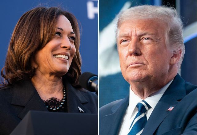 Vice-presidente dos EUA, Kamala Harris, e ex-presidente Donald Trump | Reprodução