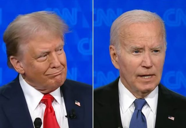 Trump e Biden debatem nos EUA | Reprodução
