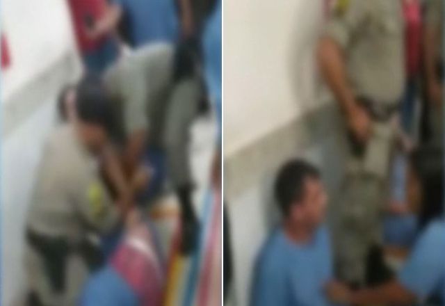 Vídeo: Enfermeiros são presos em ação truculenta da PM em maternidade de Goiânia
