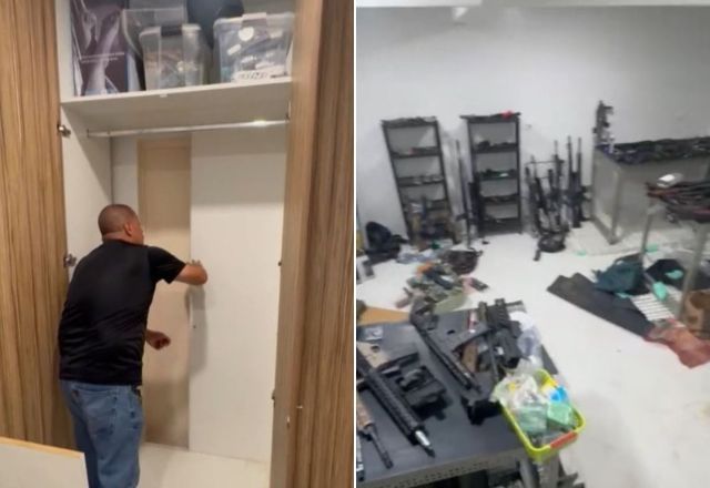 Submetralhadoras e escopetas: polícia encontra arsenal de guerra em casa de luxo na zona sul de SP