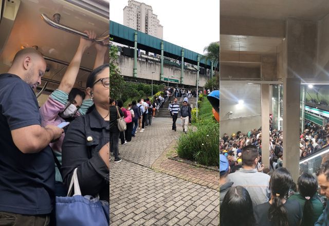 Nas redes sociais, passageiros mostraram filas e lotação nas estações da Linha 2-Verde do Metrô | Reprodução/Redes sociais