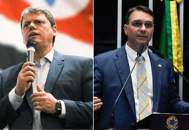 Tarcísio e Flávio discutem candidatos ao Senado | Reprodução