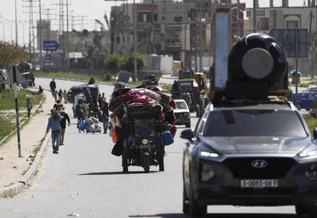 Palestinos fogem de Rafah, sul de Gaza | AP