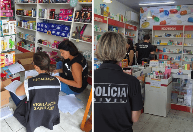 Polícia apreende medicamentos irregulares em farmácia no interior de SP | Reprodução