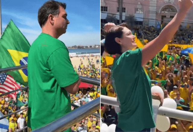 Flávio e Michelle Bolsonaro | Reprodução