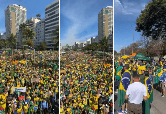 Atos em Copacabana (RJ) e Brasília | Reprodução