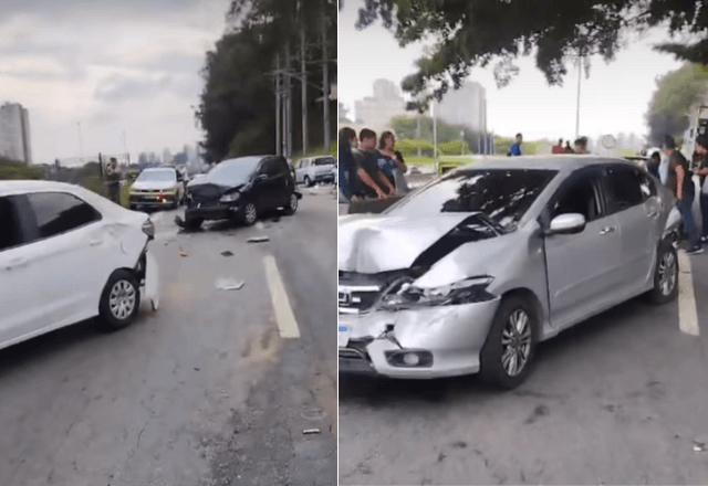 Imagens do acidente na Raposo Tavares | Reprodução/redes sociais