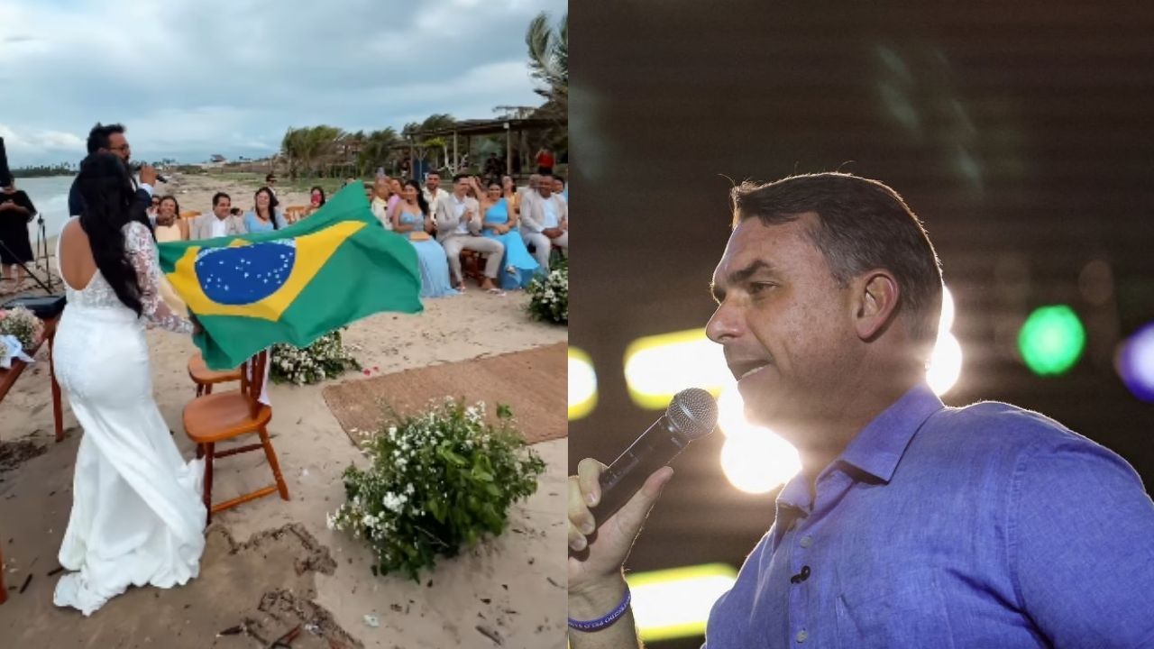 Durante Votos De Casamento Casal Declara Apoio A Flavio