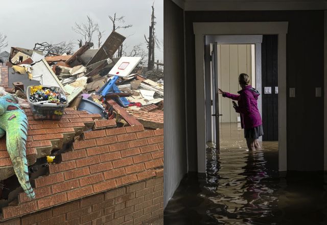 Tempestade nos EUA deixa mortos e desalojados | Foto: AP/Jon Cherry/ AP/Adrian Sainz