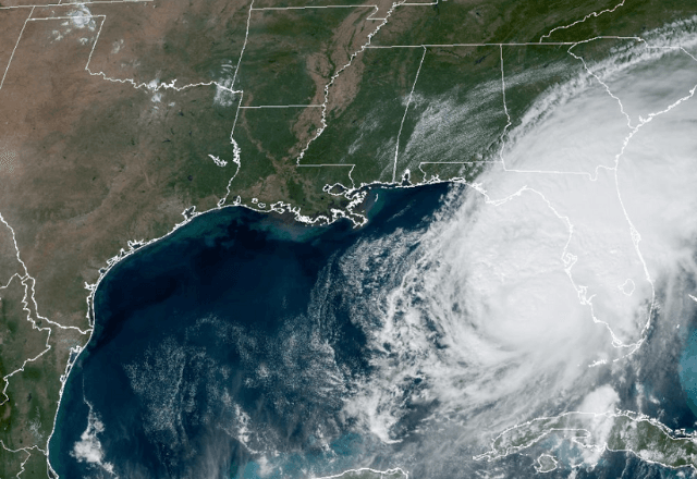 Furacão Milton visto a partir de um satélite | Reprodução/NOAA