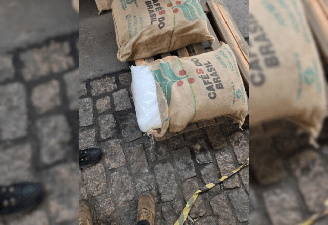 Cocaína escondida em saco de café | Reprodução/SSP