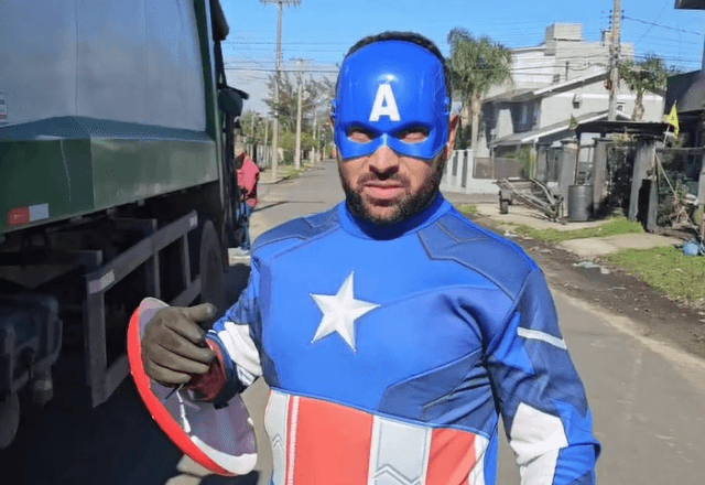"Gato a Jato": gari mostra trabalho de recolher o lixo fantasiado e mostra nas redes sociais | SBT RS