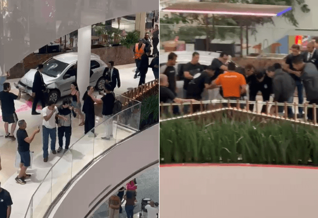 Policiais e seguranças prendem motorista | Reprodução