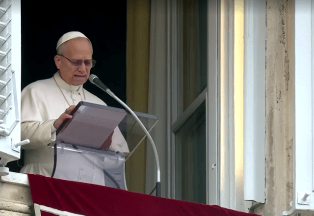 Papa Leão XIV neste domingo, no Vaticano | Reuters