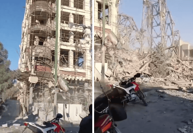 Imagem que seria de prédio onde aconteceria assembleia no Irã | Reprodução/Redes sociais