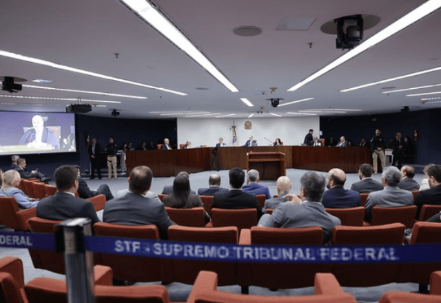 Sessão no STF sobre julgamento de Bolsonaro e outros 7 réus na manhã desta terça (9) | Reprodução STF