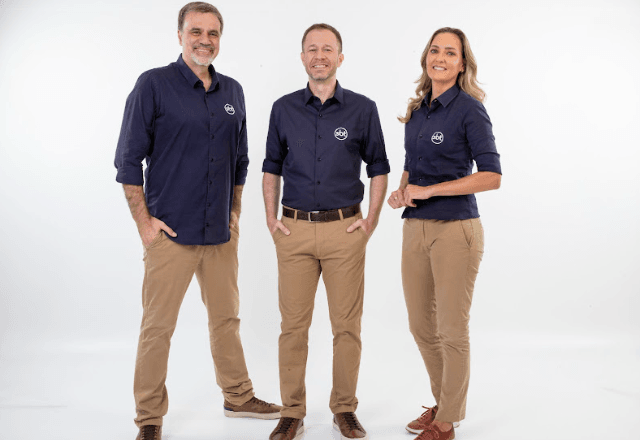 Mauro Beting, Tiago Leifert e Nadine Basttos | Lourival Ribeiro/SBT