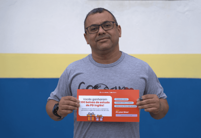 Professor Damião, orgulhoso com o curso para os alunos da rede pública | Reprodução  