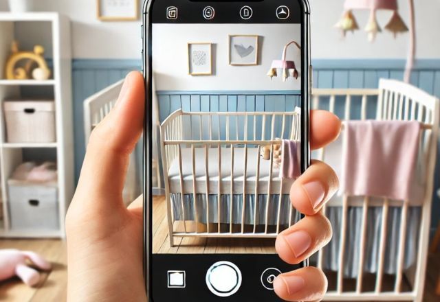 Madrastra da criança descobriu os abusos ao verificar o celular da babá que tinha uma mensagem pedindo imagens do bebê | Imagem gerada por IA