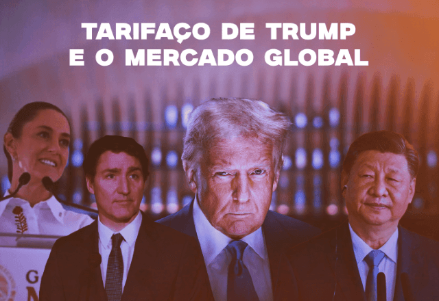 Mapa Mundi desta sexta (7) aborda ideia de Trump para realocar palestinos de Gaza e "tarifaço" dos EUA contra Canadá, China e México | Arte/SBT News